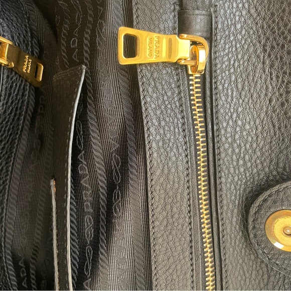 Prada Milano Vitello Daino Leather Tote in Black - Picture 7 of 12